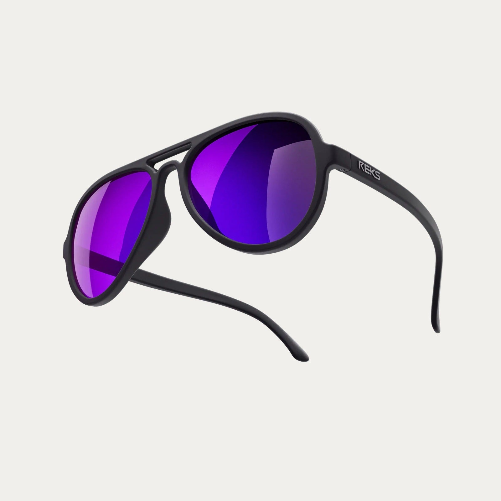 Reks | Aviator Polycarbonate Sunglasses Purple Mirror