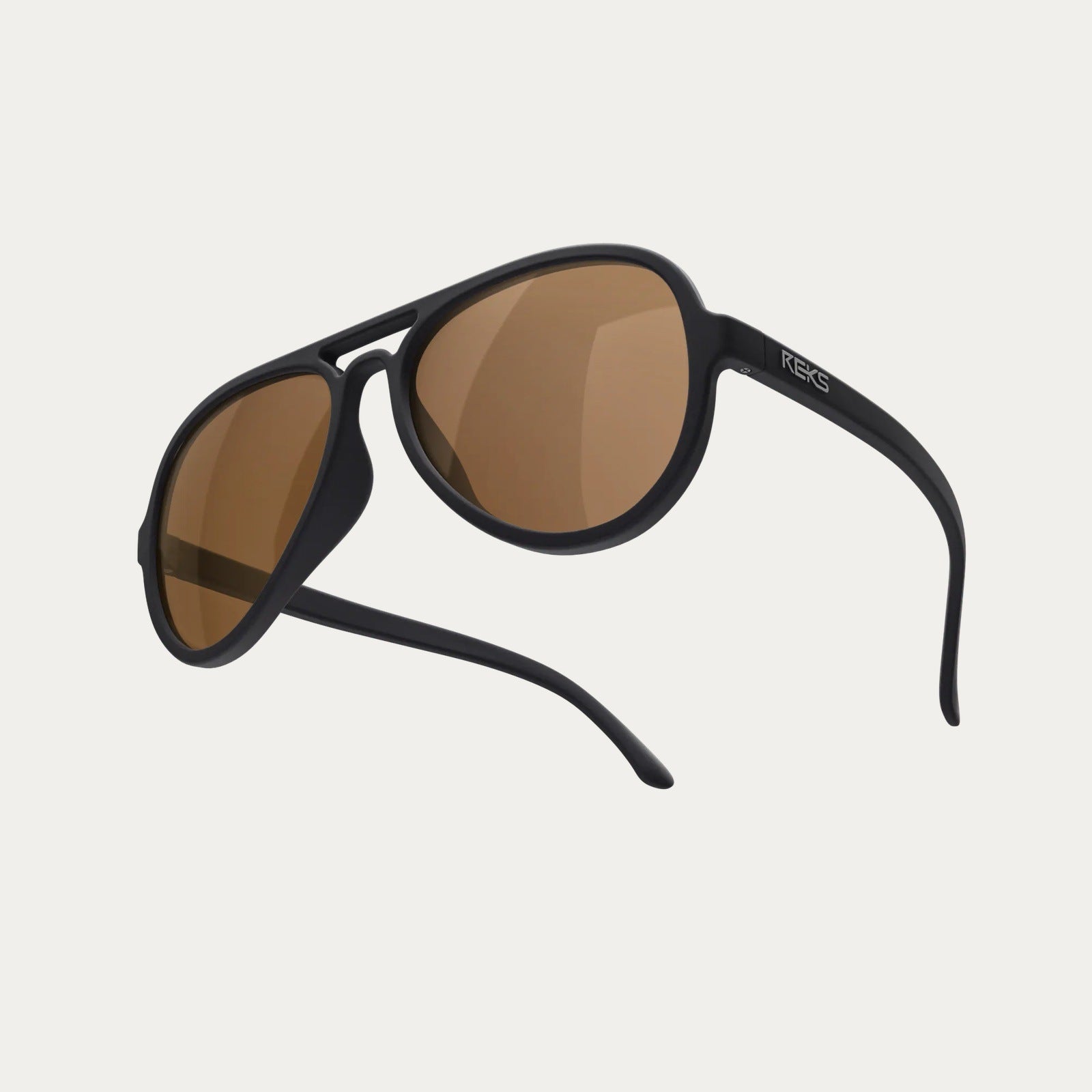Reks | Aviator Trivex Polarized Prescription Sunglasses Solid Brown