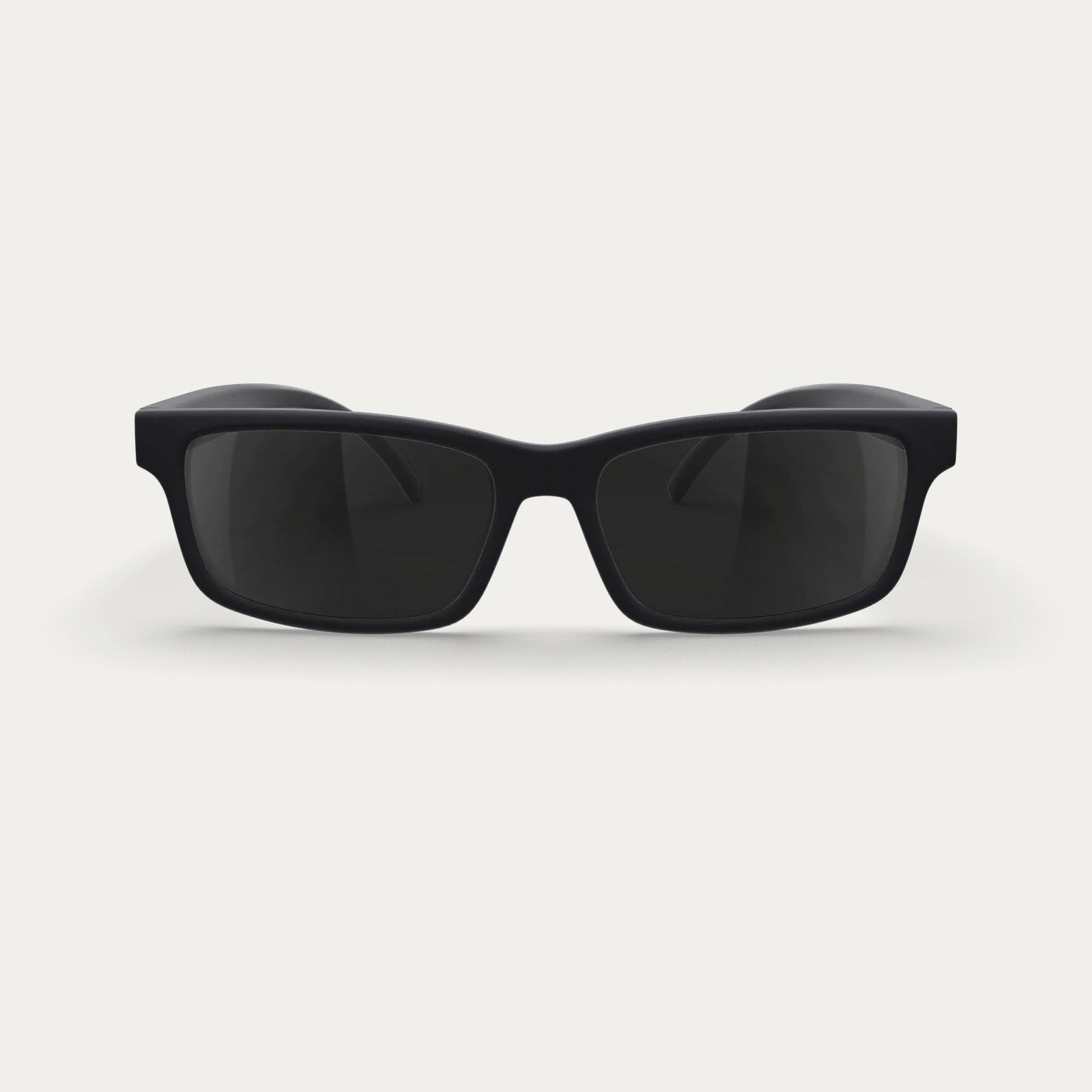 Reks | Rectangle Prescription Polycarbonate Sunglasses Solid Green Black Mirror
