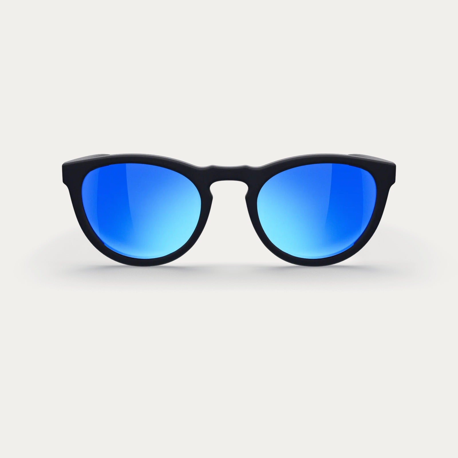 Reks | Round Prescription Polycarbonate Sunglasses 50% Smoke Red Mirror