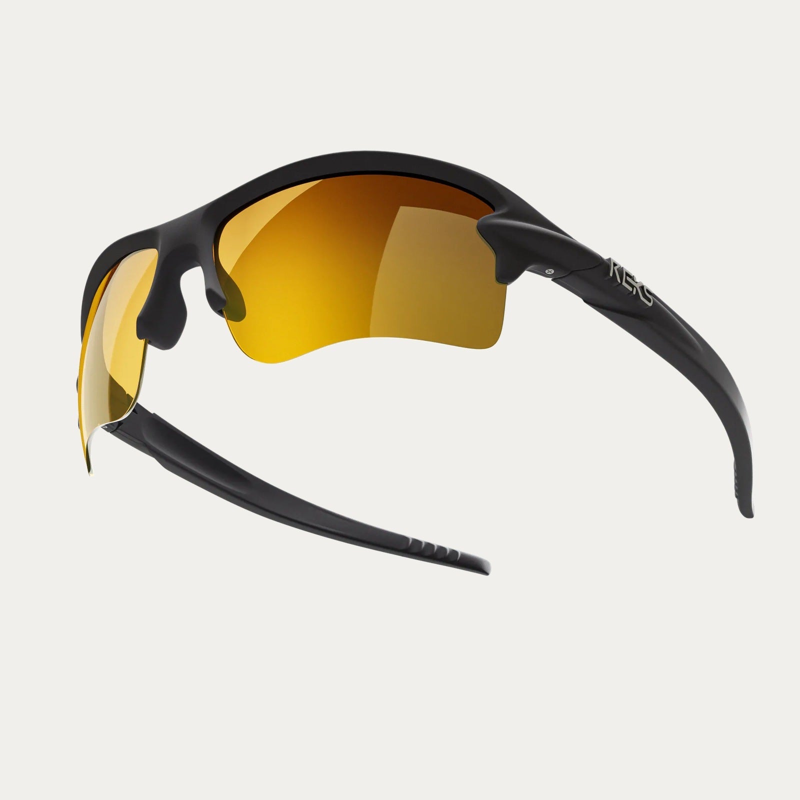 Reks | Sling Blade Trivex Polarized Prescription Sunglasses Solid Smoke Gold Mirror