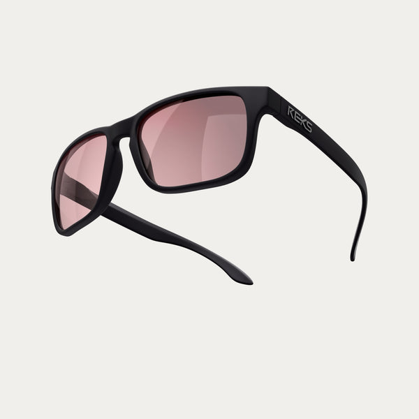  REKS Polarized Unbreakable SEAFARER Sunglasses, Black Frame,  Black-Red Mirror Lens : Clothing, Shoes & Jewelry