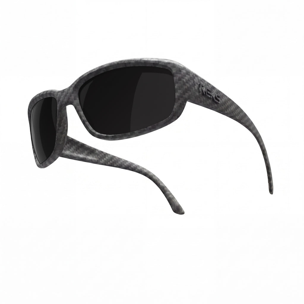 Carbon Wrap Around Polarized Polycarbonate Sunglasses